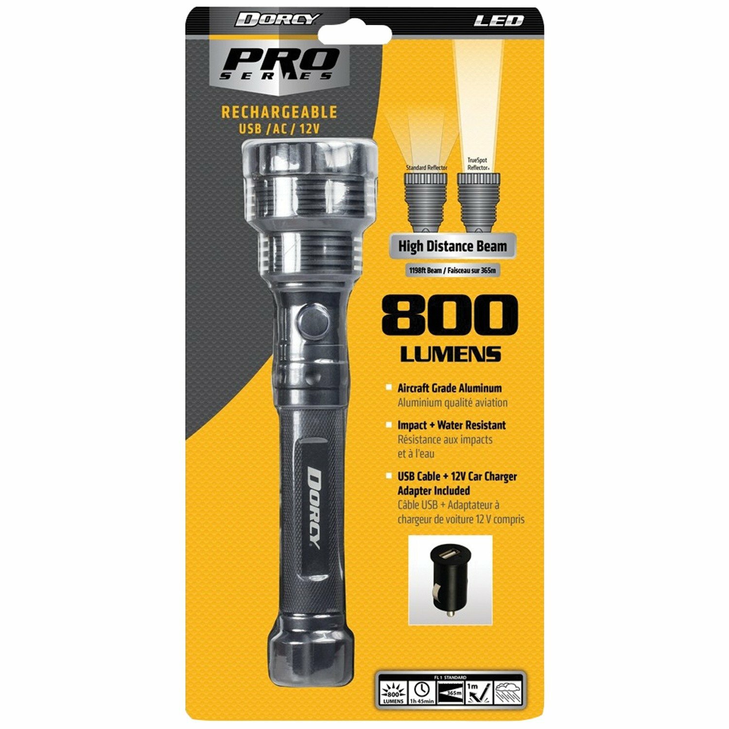 Dorcy 41-4299 800-Lumen Rechargeable LED Flashlight