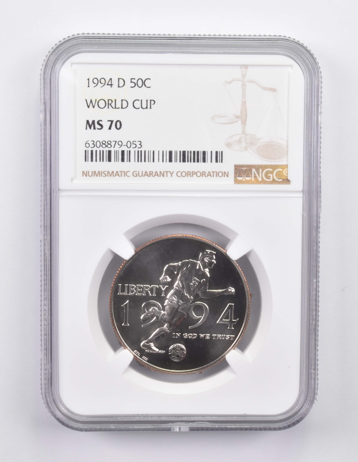 MS70 1994-D World Cup Soccer Commemorative Half Dollar NGC