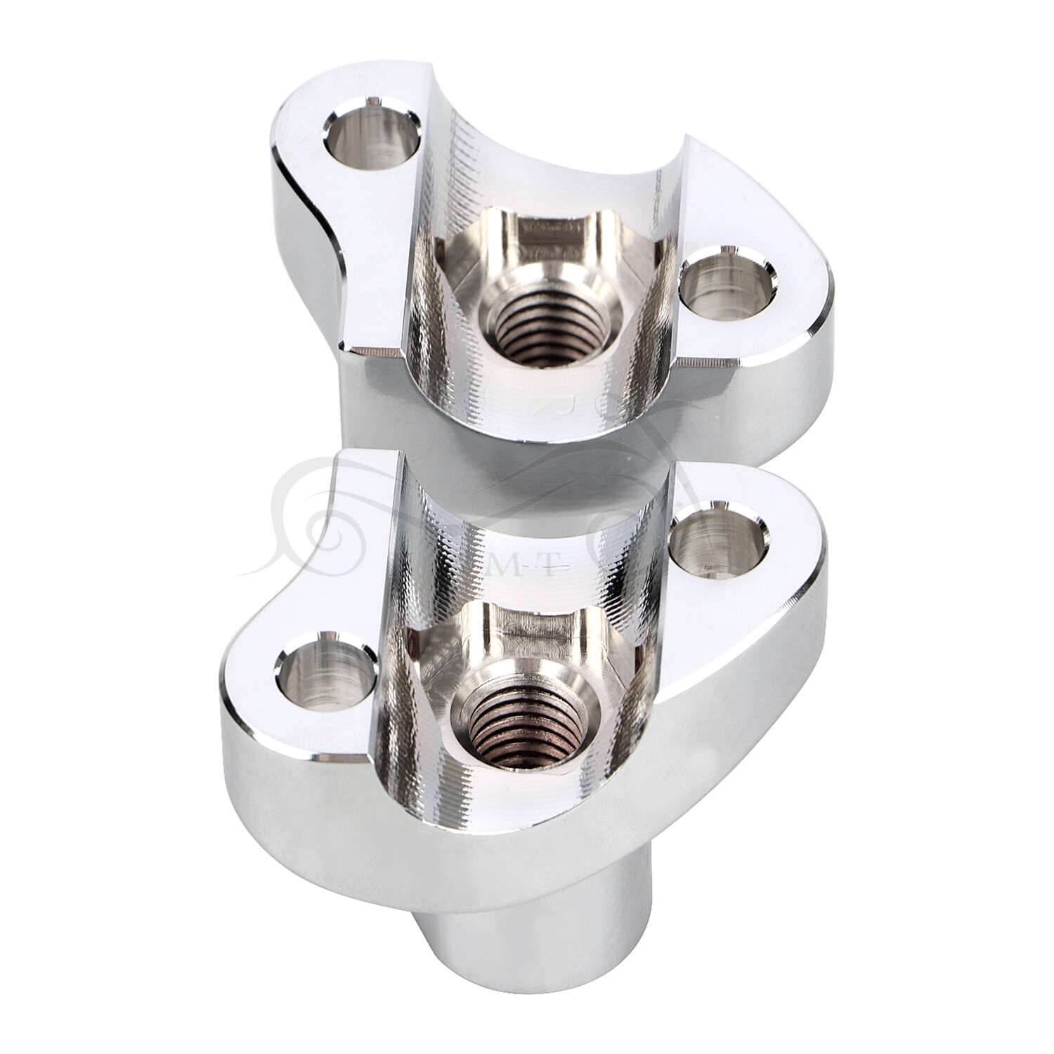 2" Tall Chrome Handlebar Risers Bottom For Harley Dyna Super Wide Glide FXDWG