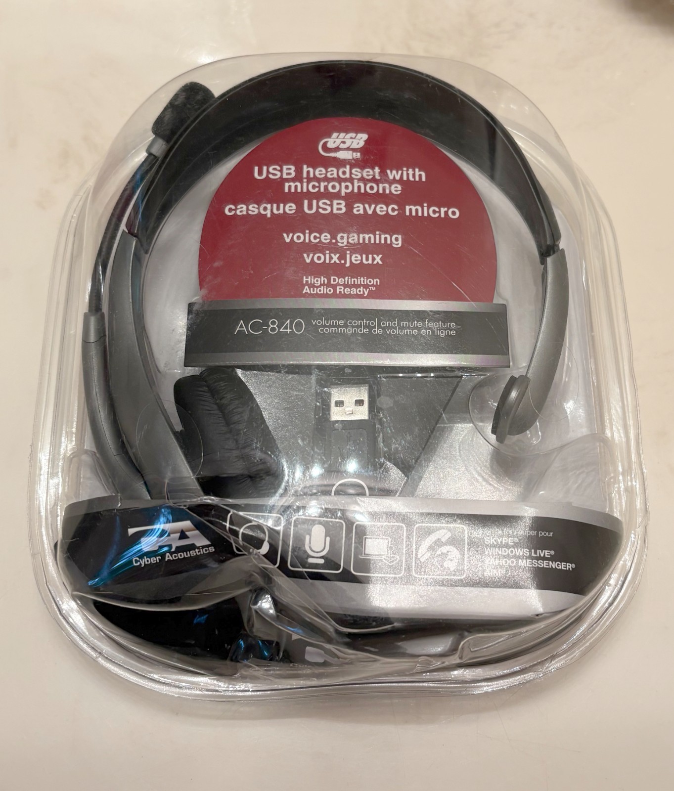 Cyber Acoustics AC-840 USB Microphone Headset