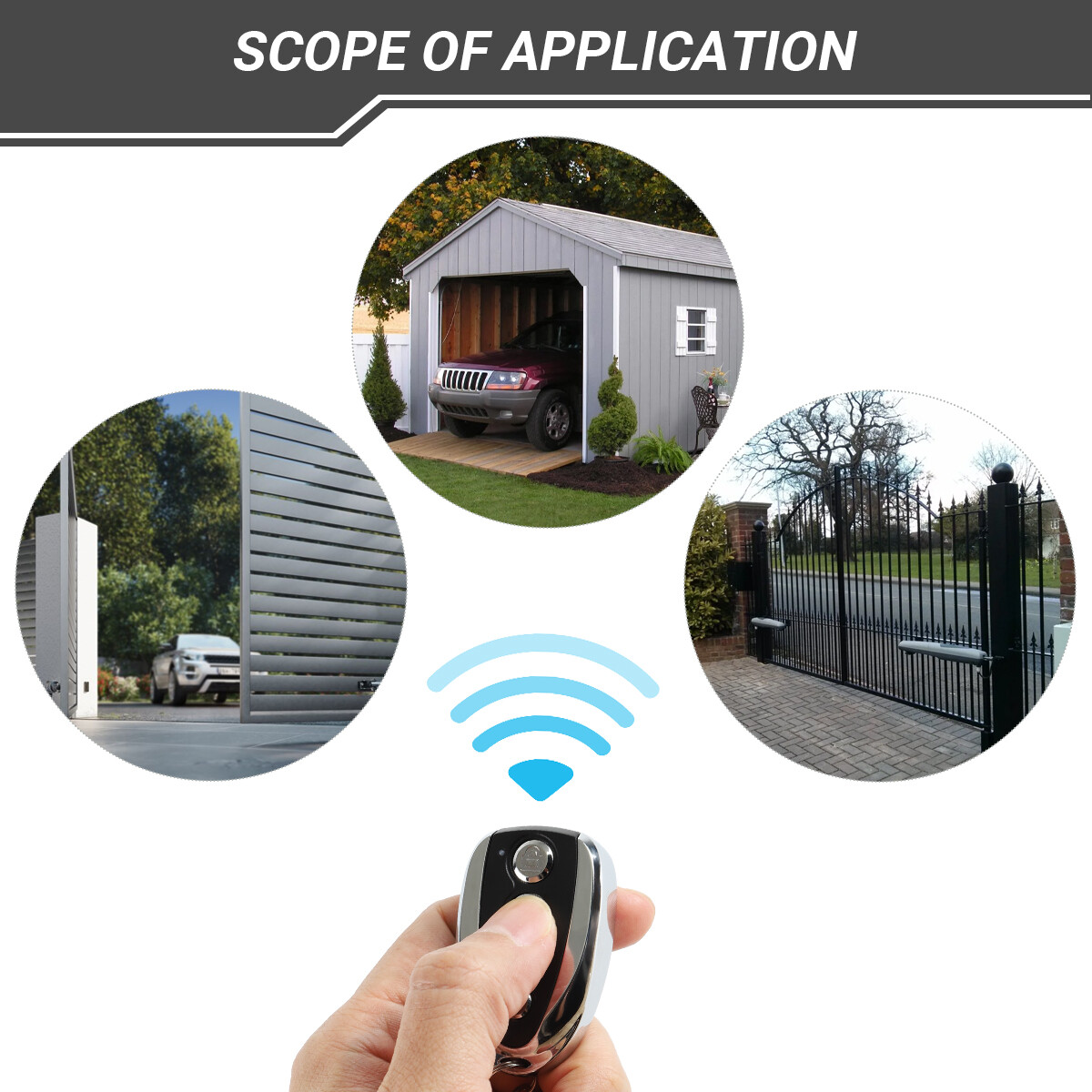 1 SET Backup Remote Control Key for Automatic Sliding Gate Operator Opener US