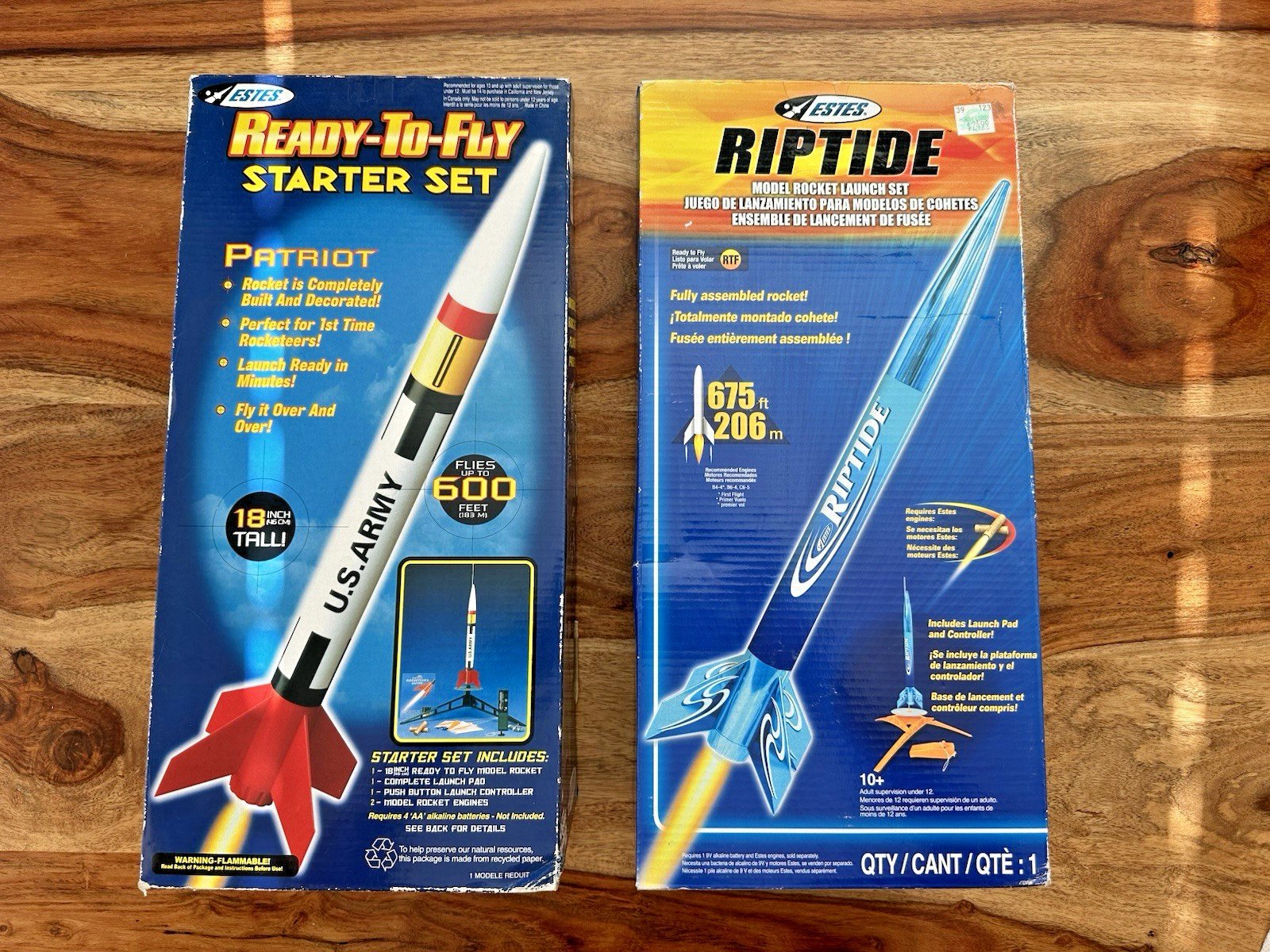 ESTES Model Rocket Starter Sets Patriot #1843 & Riptide #1403 *NO ENGINES*