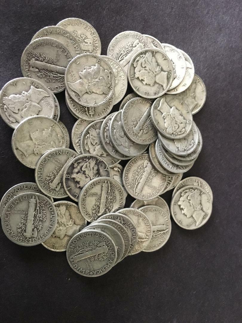 THE MERCURY DEAL $4.40 Face Dimes Silver Coins No Junk Pre-65 !