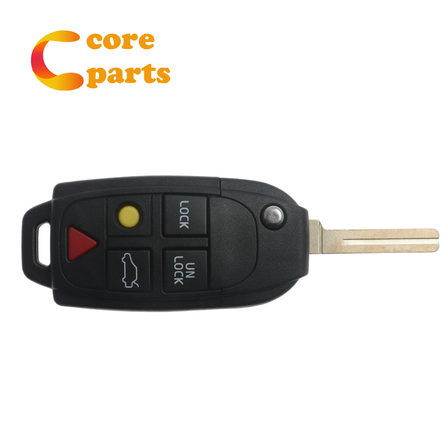 5 Buttons Flip Folding Car Remote Key Case Shell for Volvo XC90 2004-2014