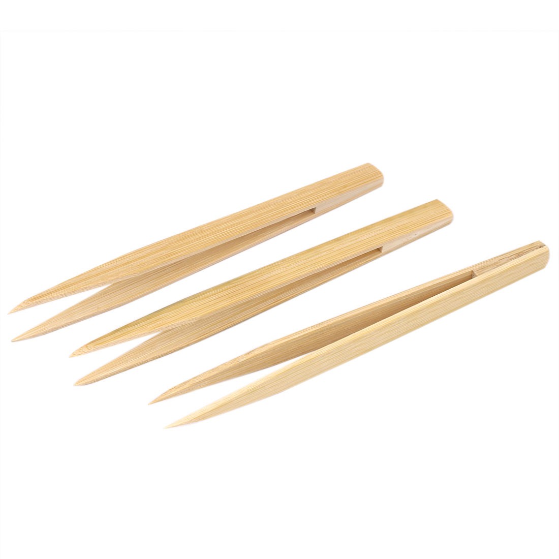 Bamboo Nonslip Anti static Pointed Tip Straight Tweezer Repair Tool 3pcs