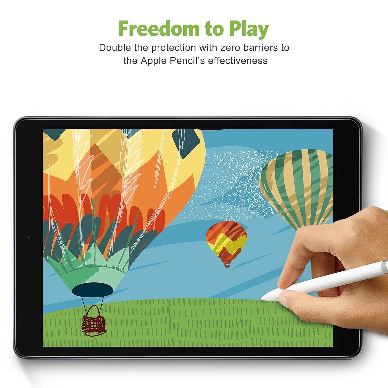 apiker 2 Pack Screen Protector for iPad 9th 8th 7th Generation 10.2 Inch,...
