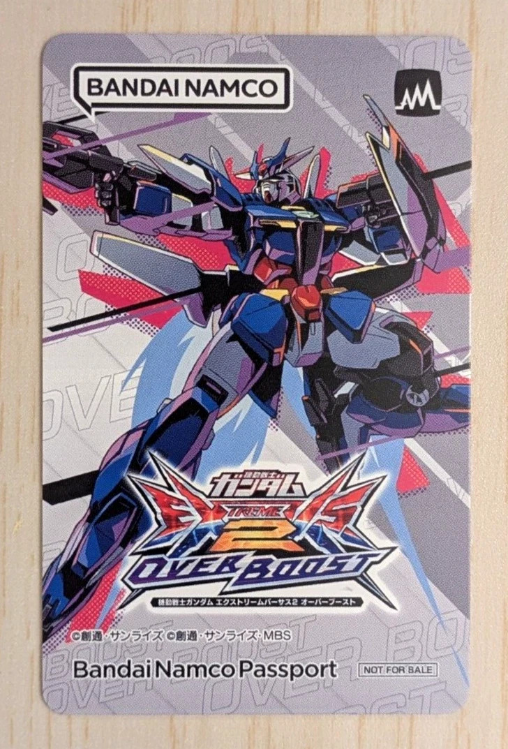 Unused Bandai Namco BANAPASSPORT Card Gundam Extreme Vs. 2 Overboost Passport