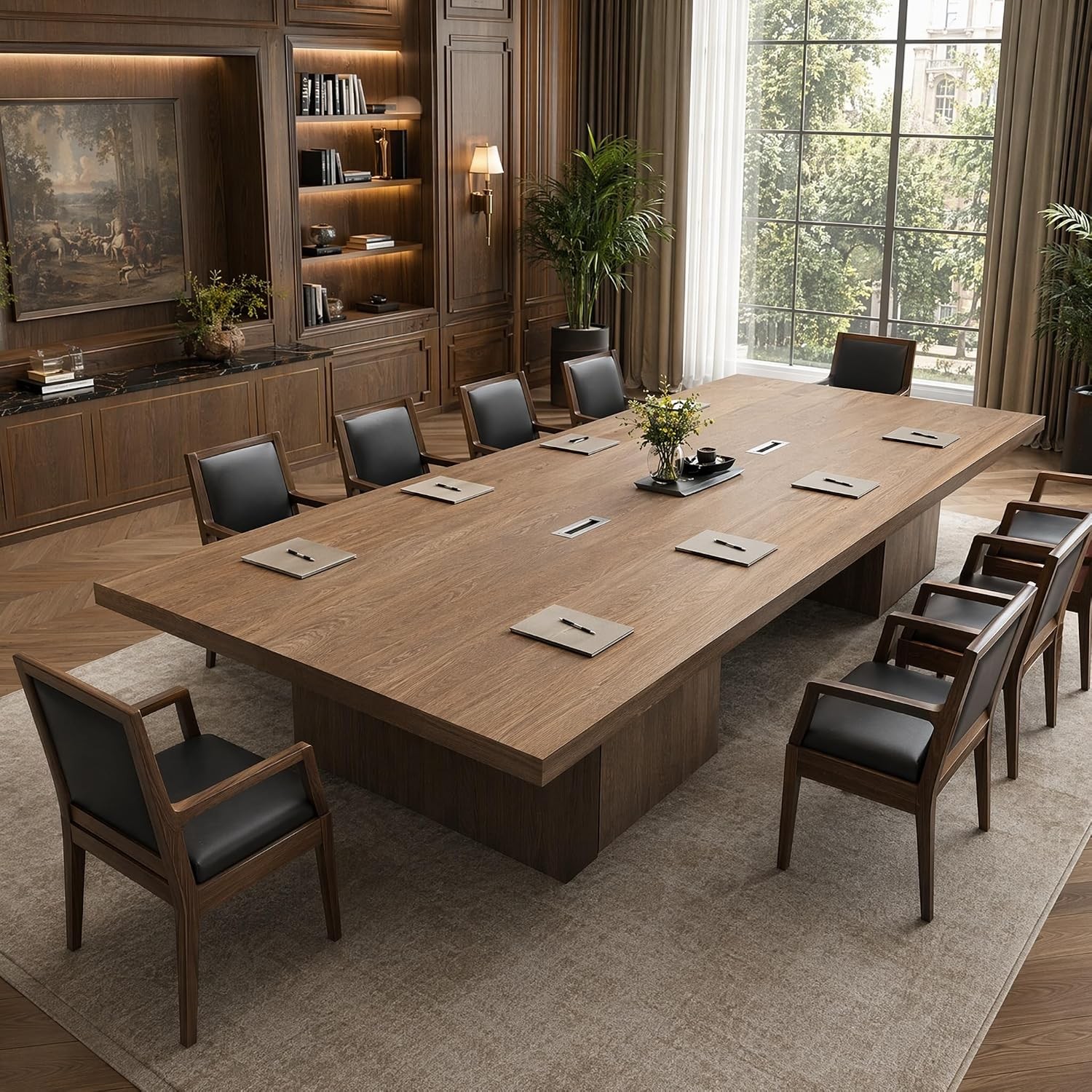 Tribesigns 8FT Modern Conference Table Large Office Meeting Table for 8-10People