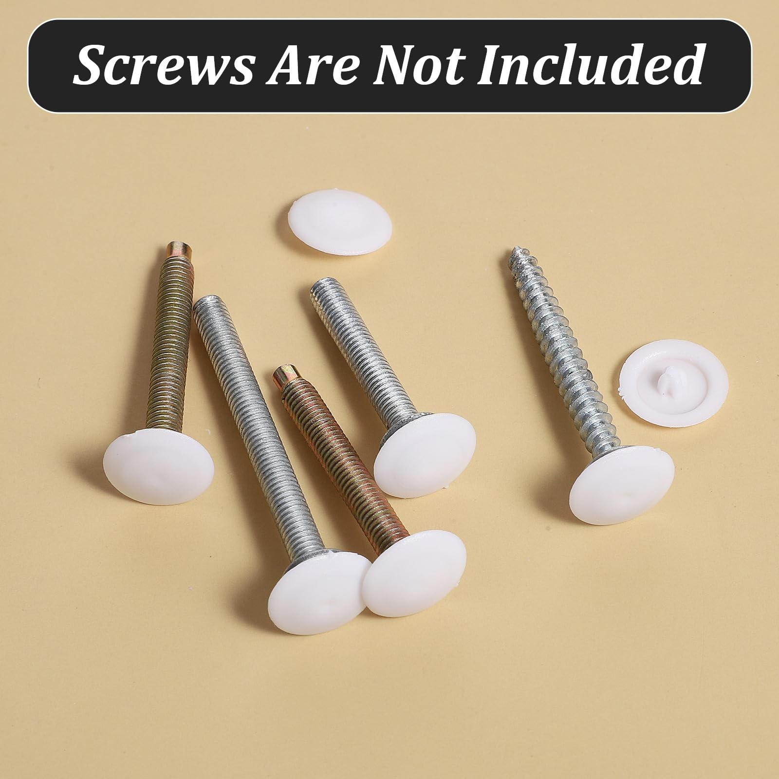 150 Pcs Waterproof White Screw Cap Covers for 7-8mm Self Tapping Screws