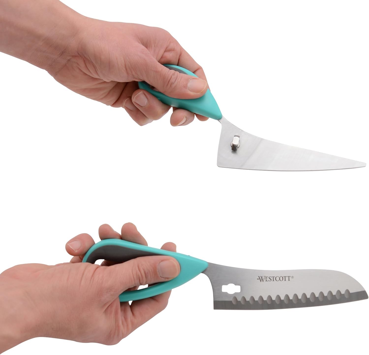 Titanium-Bonded Soft Handle Kitchen Pizza Scissors with Detachable Handles, T...