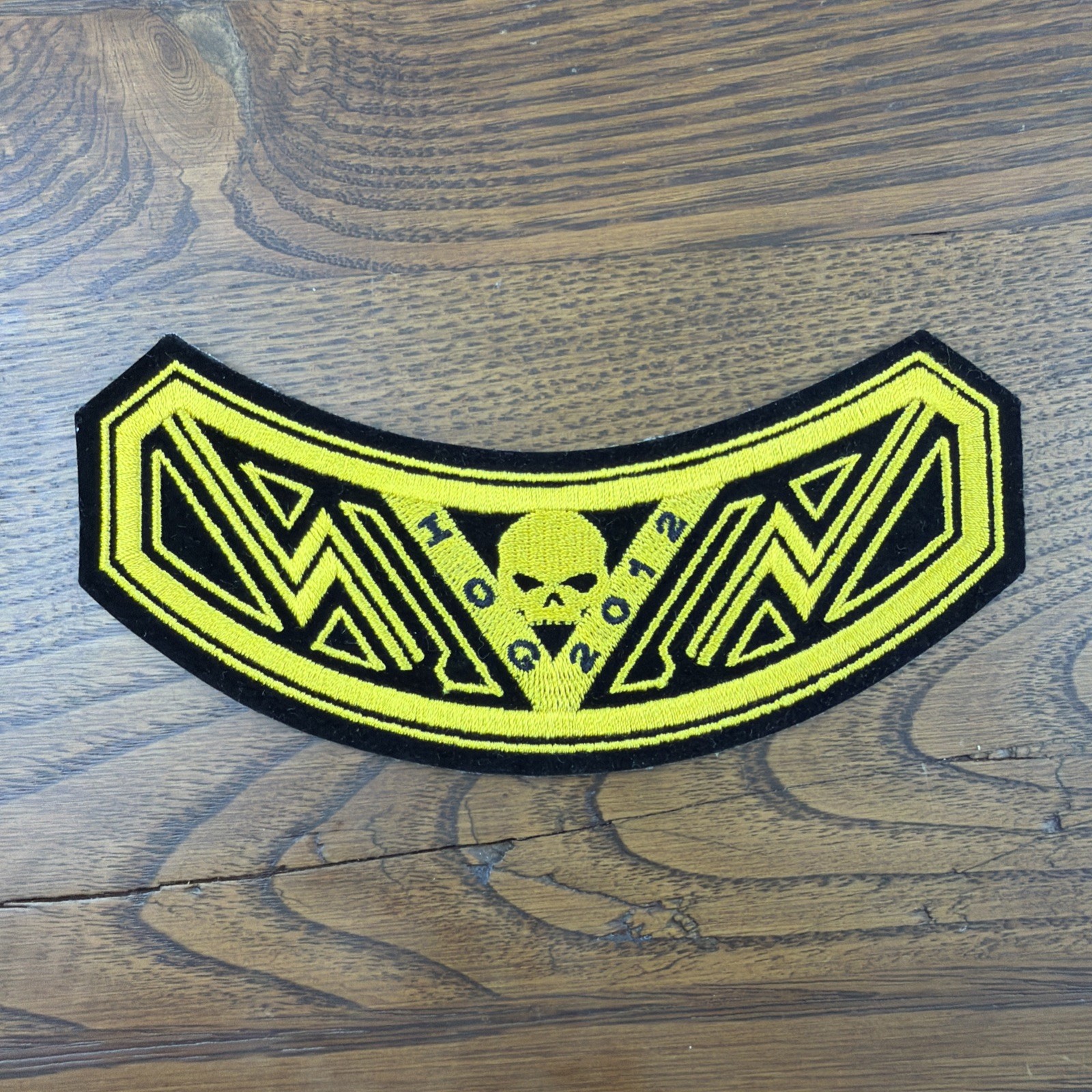 2012 Harley Davidson Motorcycles Patch HOG Skull Gold Black - New Never Used