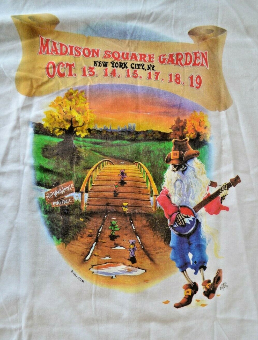 1994 Grateful Dead MSG NYC Fall Tour Shirt NEVER BEEN WORN Rare Jerry Weir