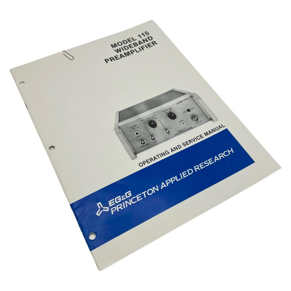 EG&G Model 115 Wideband Preamplifier Instruction Manual