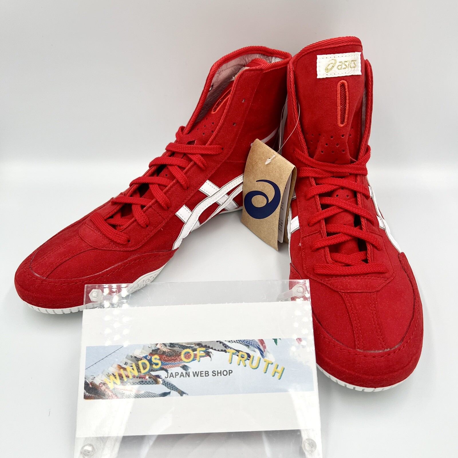 Asics Wrestling Shoes 1083A001 EX-EO special order red x white silver edge