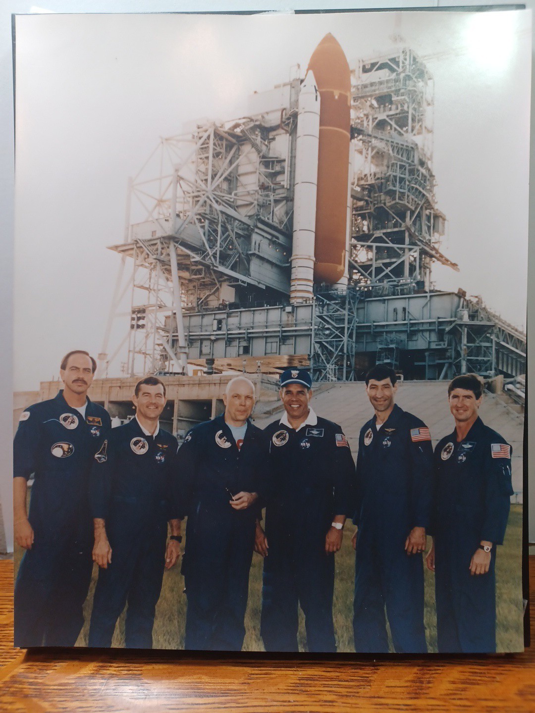 1991 STS- 44 Atlantis Crew Space Shuttle at Launch Pad Kennedy ORG PIC RRP 809