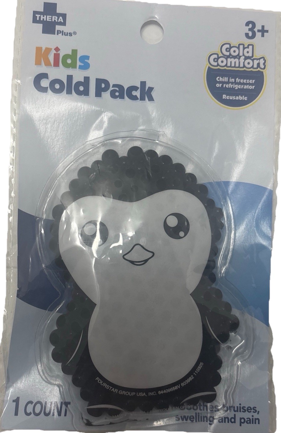 Kids Cold Pack Cold Relief Ice Bag—4.25x3 In—Penguin—1 Ct—NEW—SHIPS IN 24 HOURS—