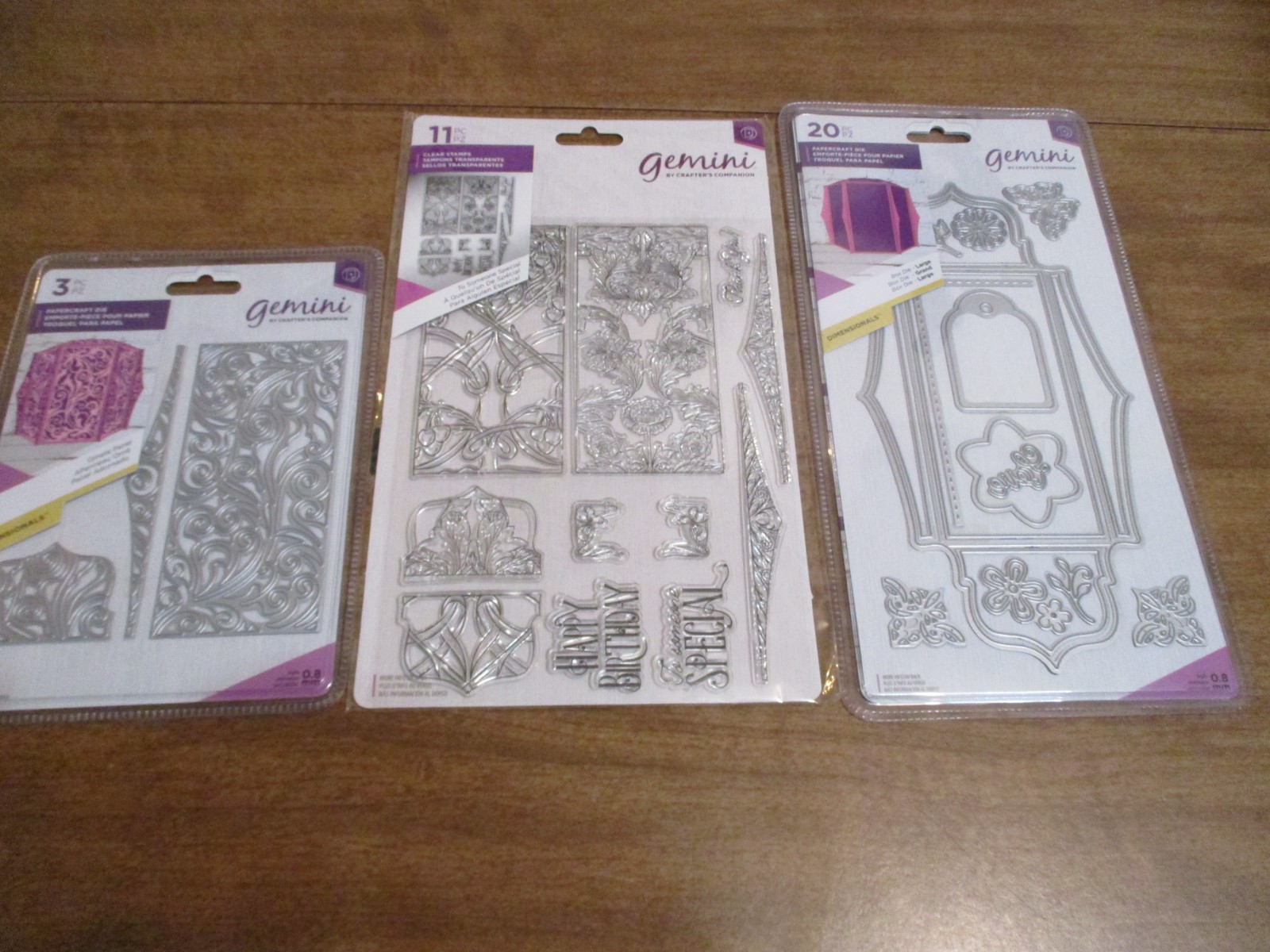 Gemini Box  Die Large, Ornate Panel Die & To Someone Special Stamps Lot Of 3