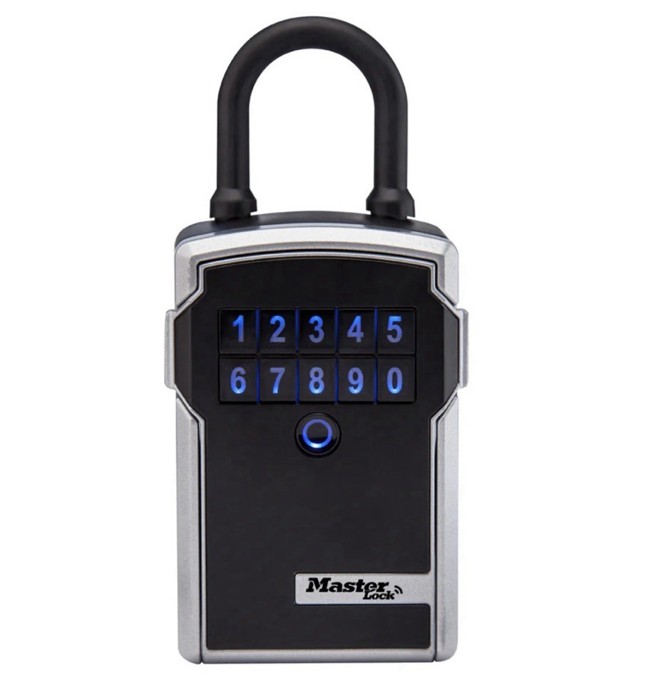 Master Lock Portable Bluetooth® Lock Box for Keys, Metal, 3-1/4 in — 7-13/64 in