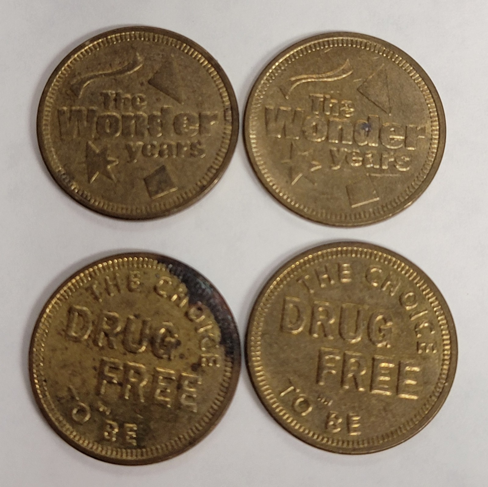 4 TOKENS, THE WONDER YEARS   THE CHOICE DRUG FREE TO BE  L248