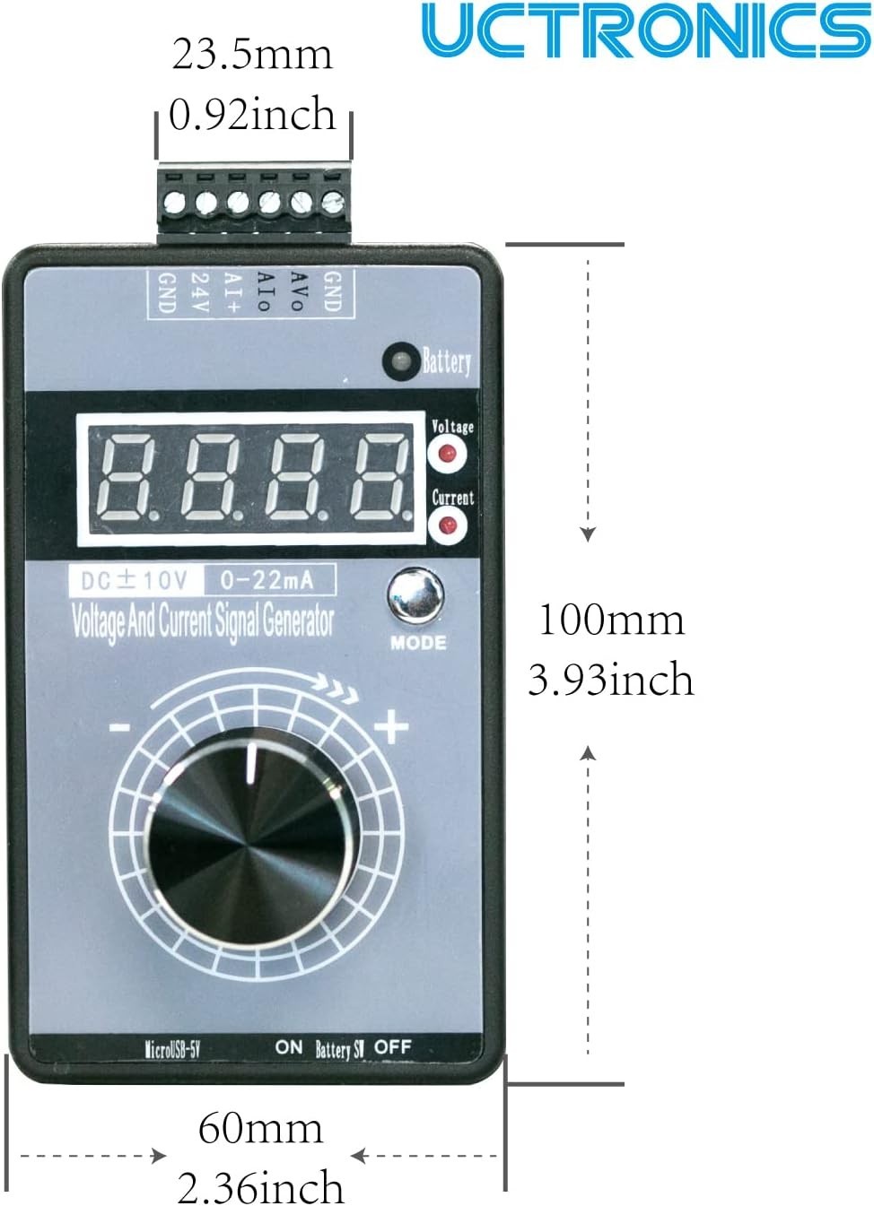DC ±10V 0/4-20mA Current Voltage Signal Generator, USB Power Supply Interface...