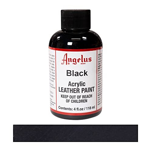 Angelus Acrylic Leather Paint, Black 4oz