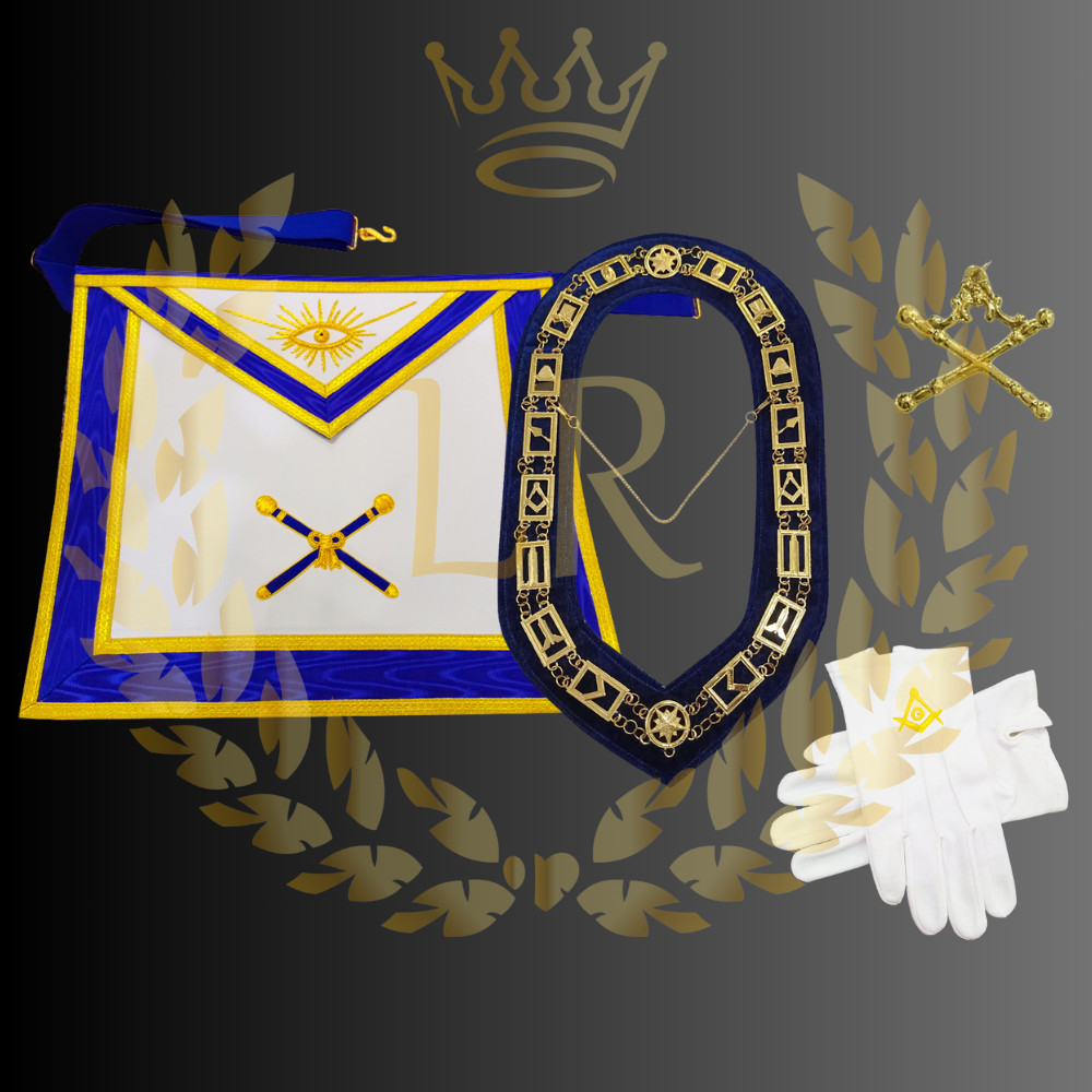 Masonic Regalia Blue Lodge Marshal Premium Quality Apron set deal