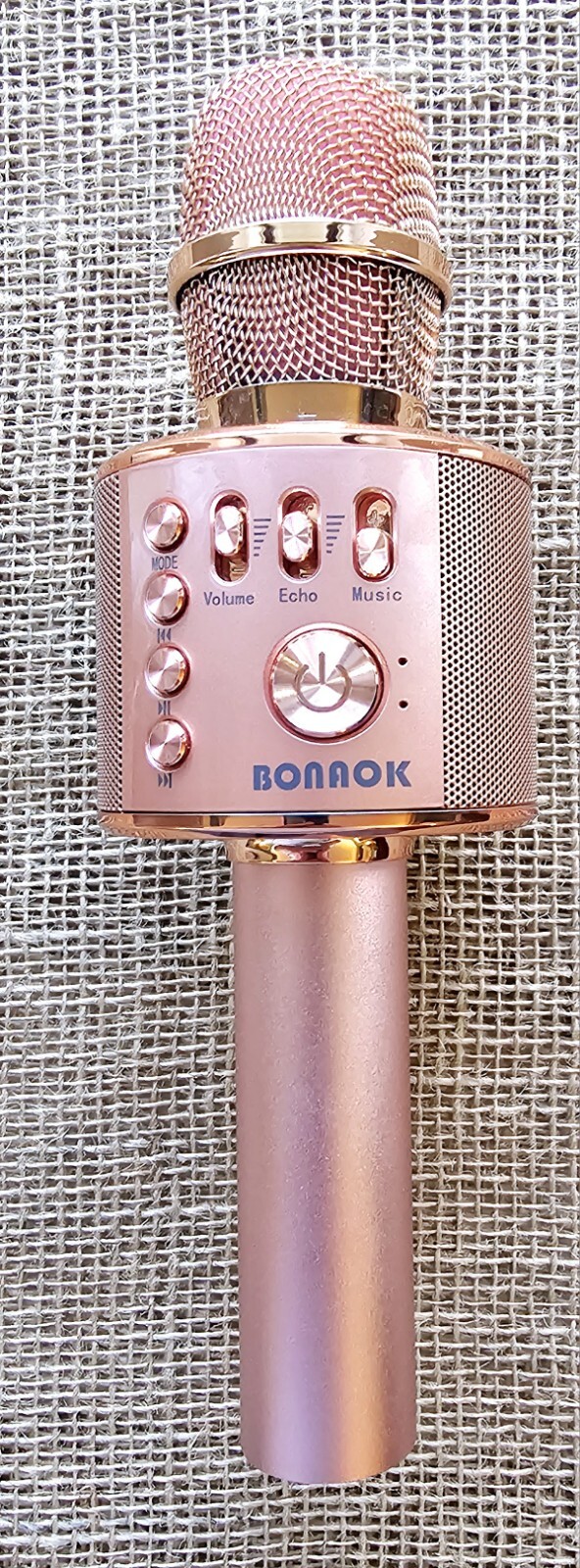 Bonoak Wireless Bluetooth Karaoke Microphone 3n1 Portable Handheld Rose Gold...