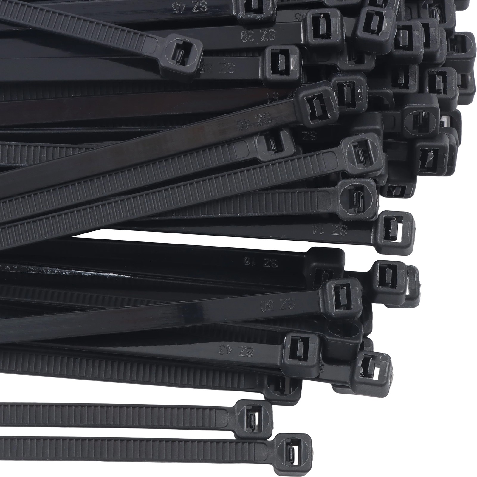 8 Inches, 65 lb Tensile Strength, Self-locking Nylon Cable Ties, Black, 1200Pcs