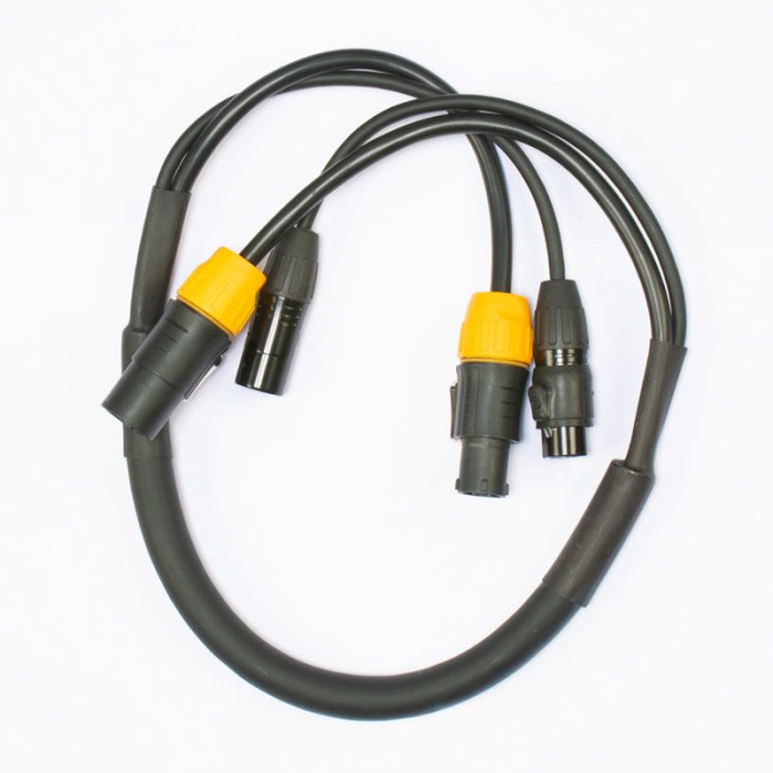 American DJ AC3PTRUE3 | 3ft IP65 DMX & Power Combo Cable with Locking Connectors