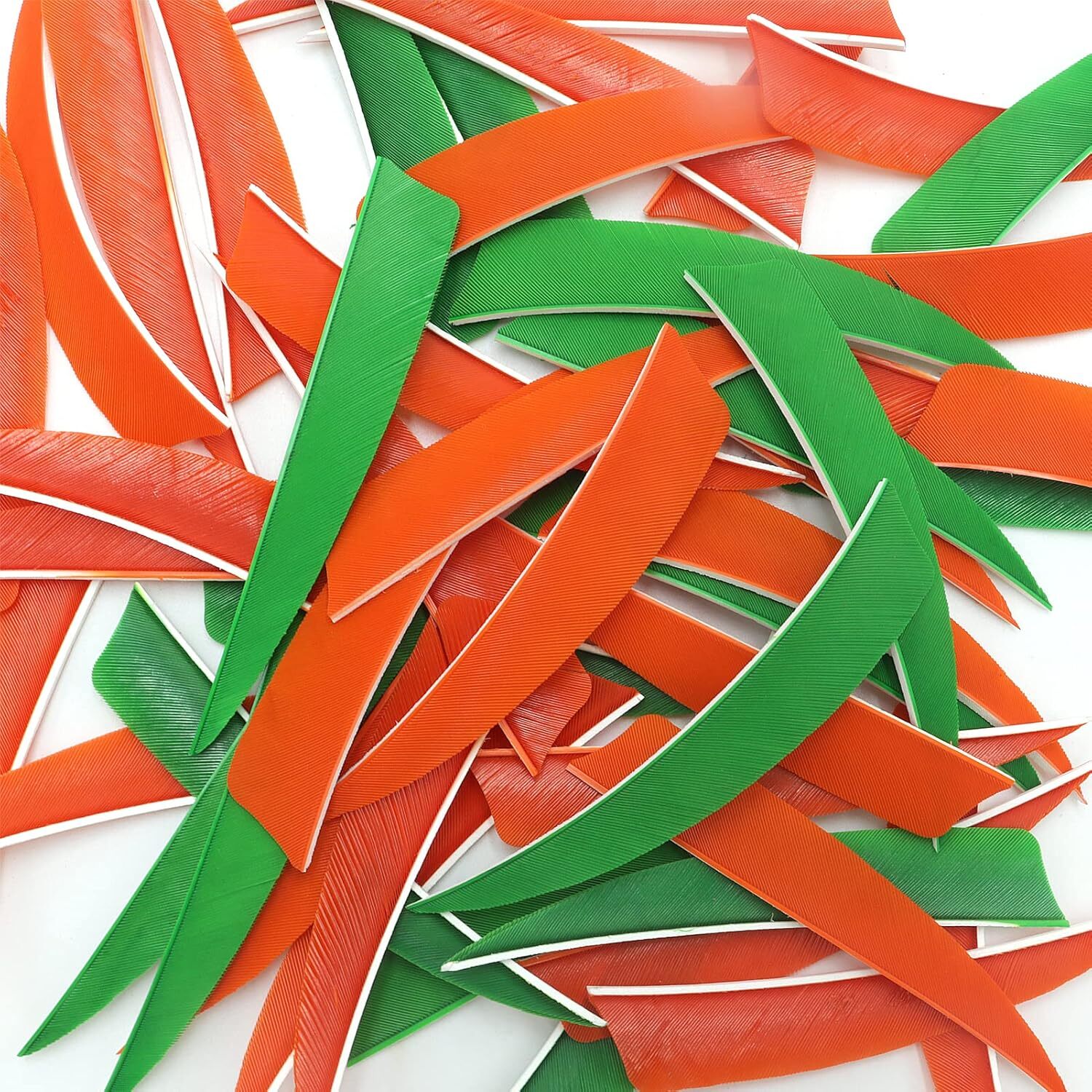 60pcs 4 inch Archery Arrow Feathers Right Wing Shield Cut + Double Sided Tape