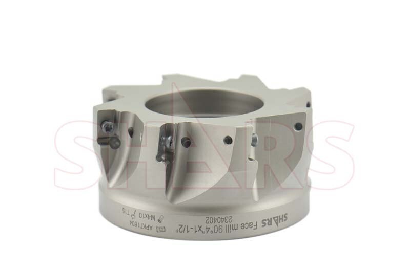 Shars 4" Coolant Thru 90° Indexable Face Mill APKT 1604 8 Flutes New P[