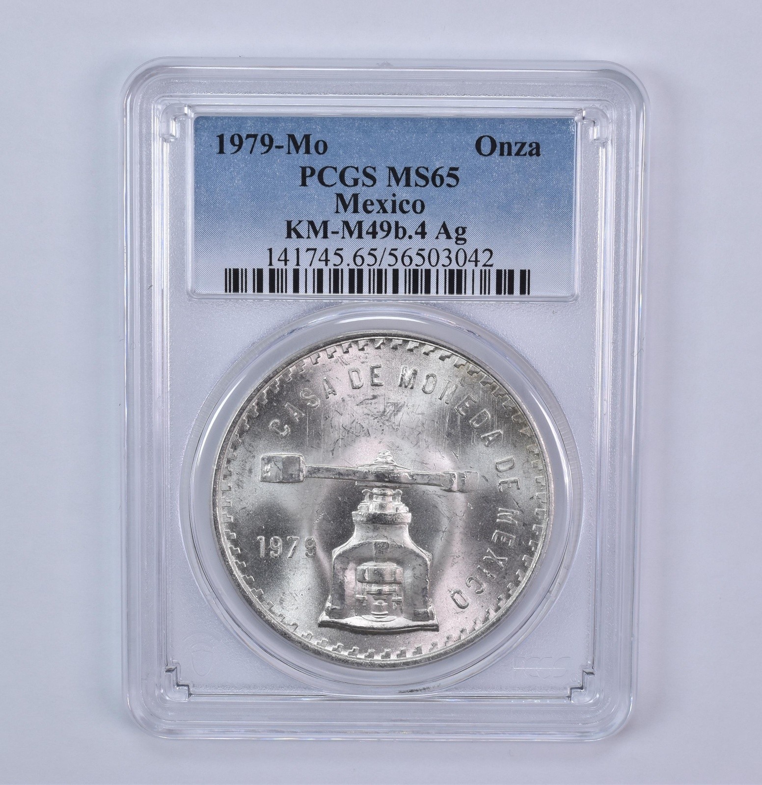 1979 Mo Mexico 1 Onza Silver KM-M49b.4 MS65 PCGS