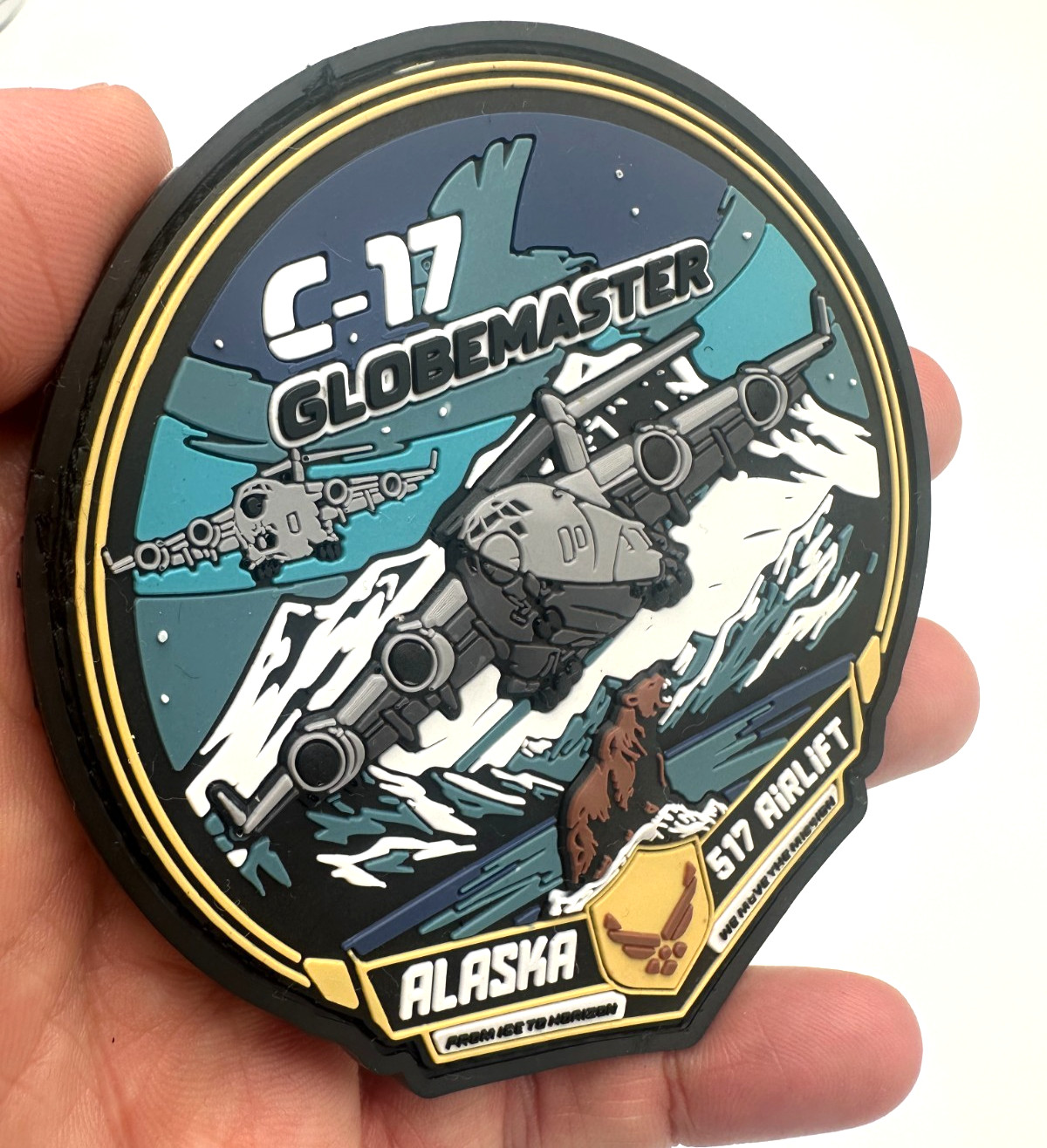 USAF 517th AIRLIFT SQUADRON / C-17 GLOBEMASTER -HIGH QUALITY PVC PATCH