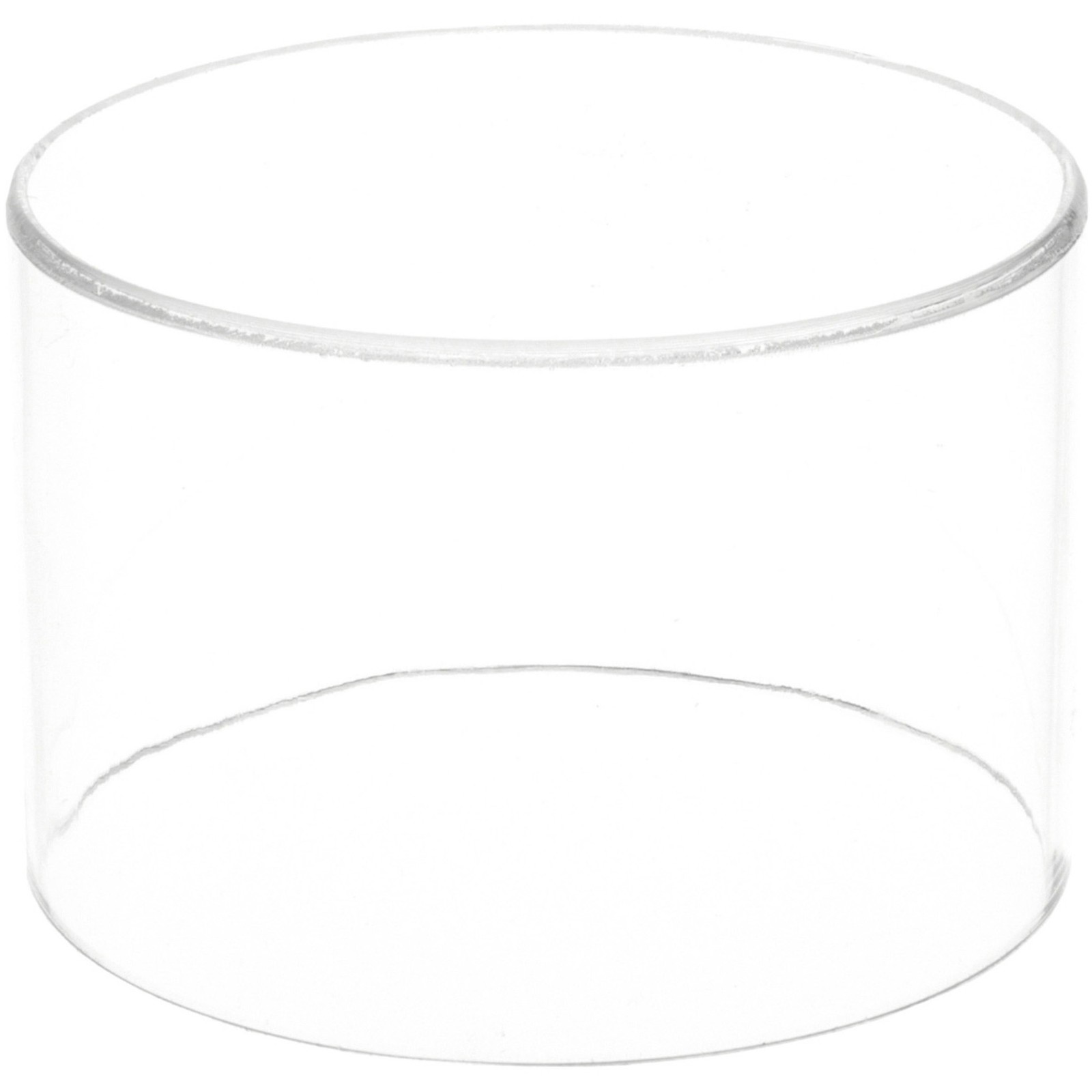 Plymor Clear Acrylic Round Cylinder Display Riser, 4" H x 6" D