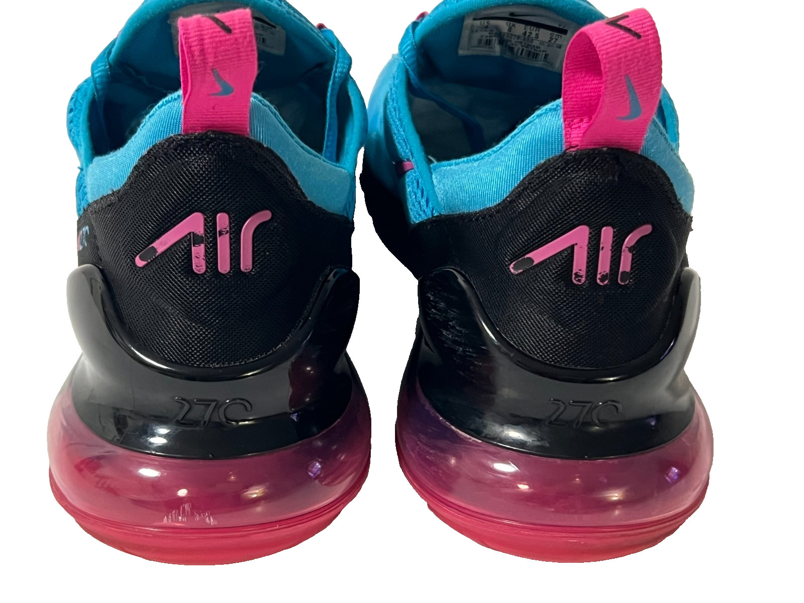 Nike Air Max270 South Beach BV6078400 Mens 9 Blue Running Shoes (No Insoles)