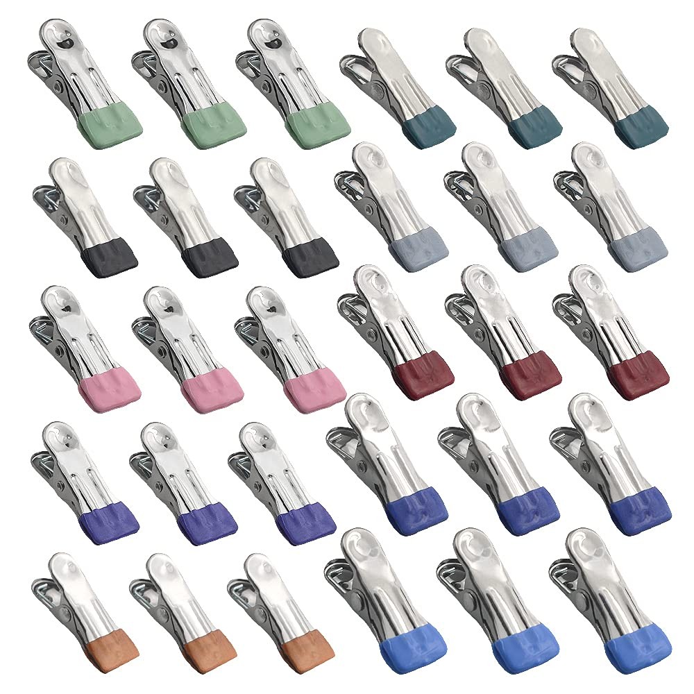 10Colors Metal Colored Clothes Pins Stainless Steel Clamps for Hanging Clothes