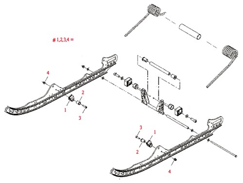 SPI SM-04300 Susp, Spring Holder Repair Kit Skidoo