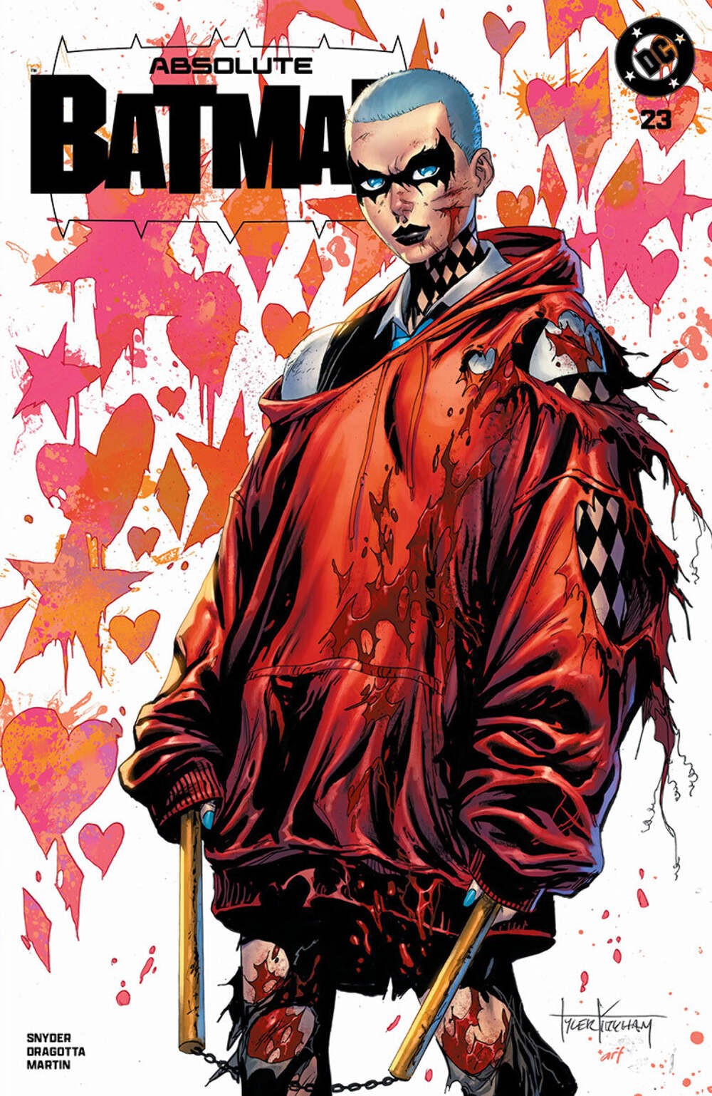 ABSOLUTE BATMAN #23 TYLER KIRKHAM HARLEY QUINN BATTLE DAMAGED EXCLUSIVE VAR (08/