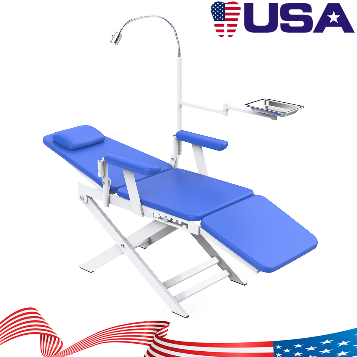 Dental Portable Folding Chair Mobile/Dental Unit Air Compressor Curing light
