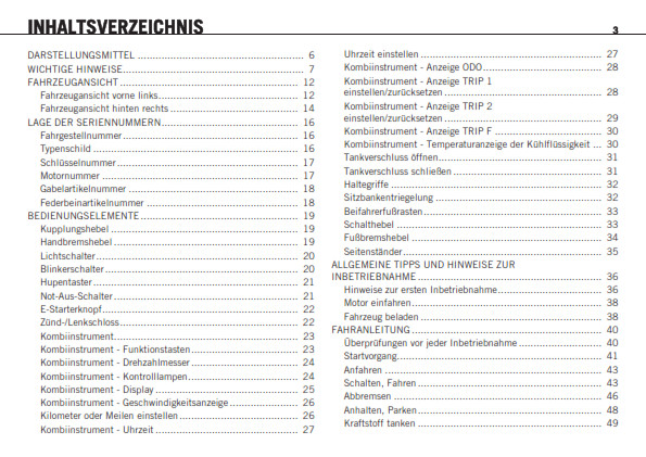 GERMAN LANGUAGE - KTM 2009 - 690 ENDURO - BEDIENUNGSANLEITUNG