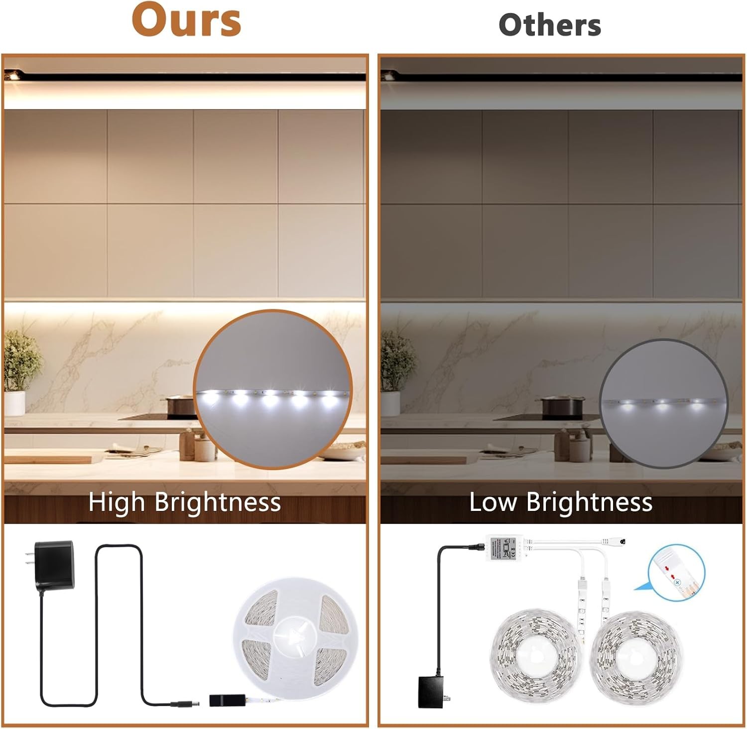 White LED Strip Lights, 100ft Dimmable Bright 24V Led Tape Light with Remote App