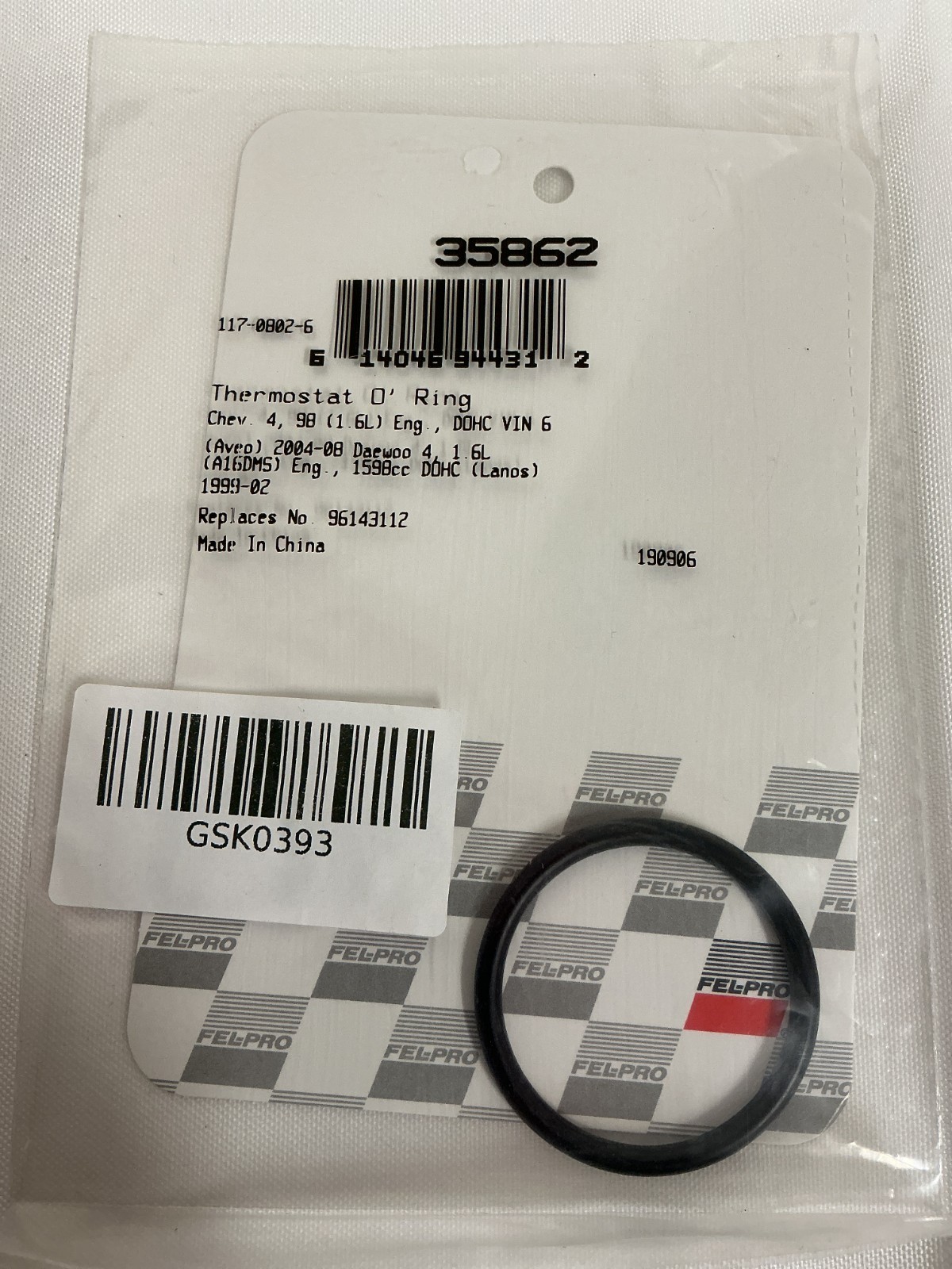 Fel-Pro 35862 Premium Engine Coolant Thermostat Gasket for Aveo Lanos Wave
