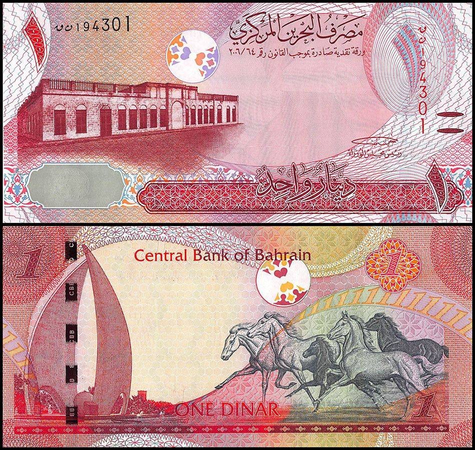 Bahrain 1 Dinar, L.2006 (2016 ND), P-31, UNC