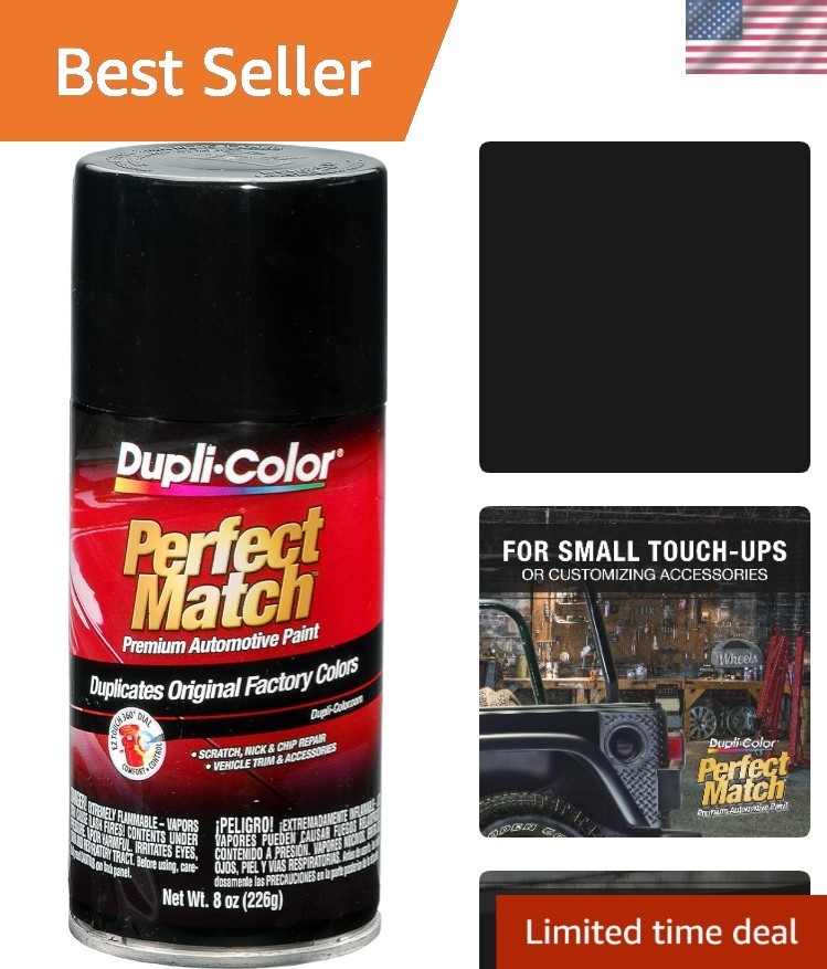 8 oz. E7 Universal Black Acrylic Lacquer Aerosol - Perfect for Vehicle Touch-Ups