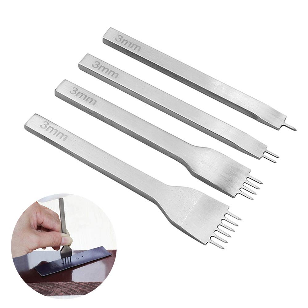 3mm Leather Craft Pricking Iron Graving Stitching Chisel Hole Punch Tools
