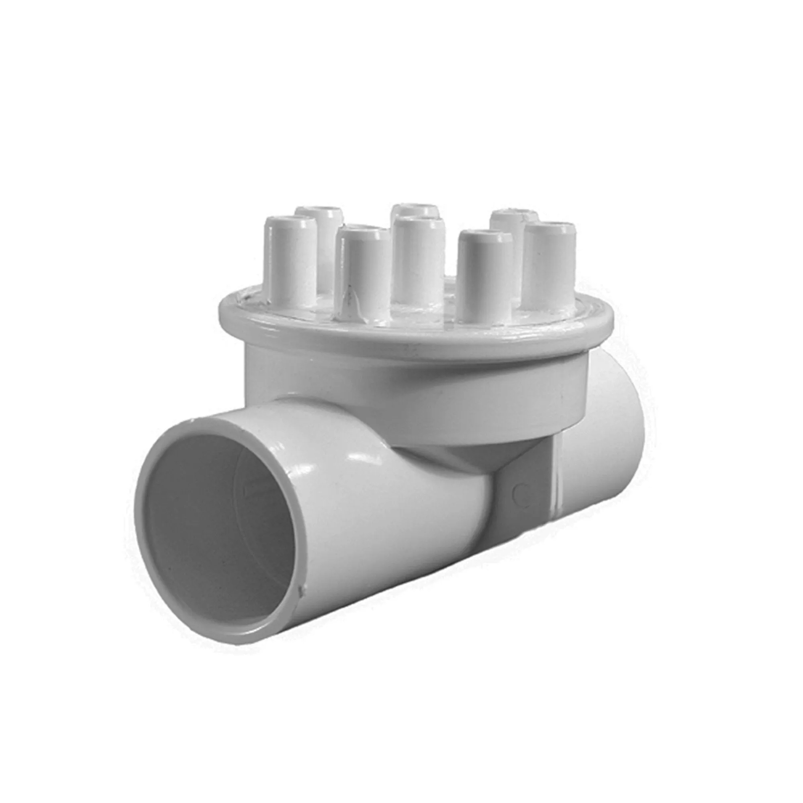 672-5070 Waterway PVC Manifold 1"S x 1"S x (8) 3/8"SB Ports for Dynasty Spa