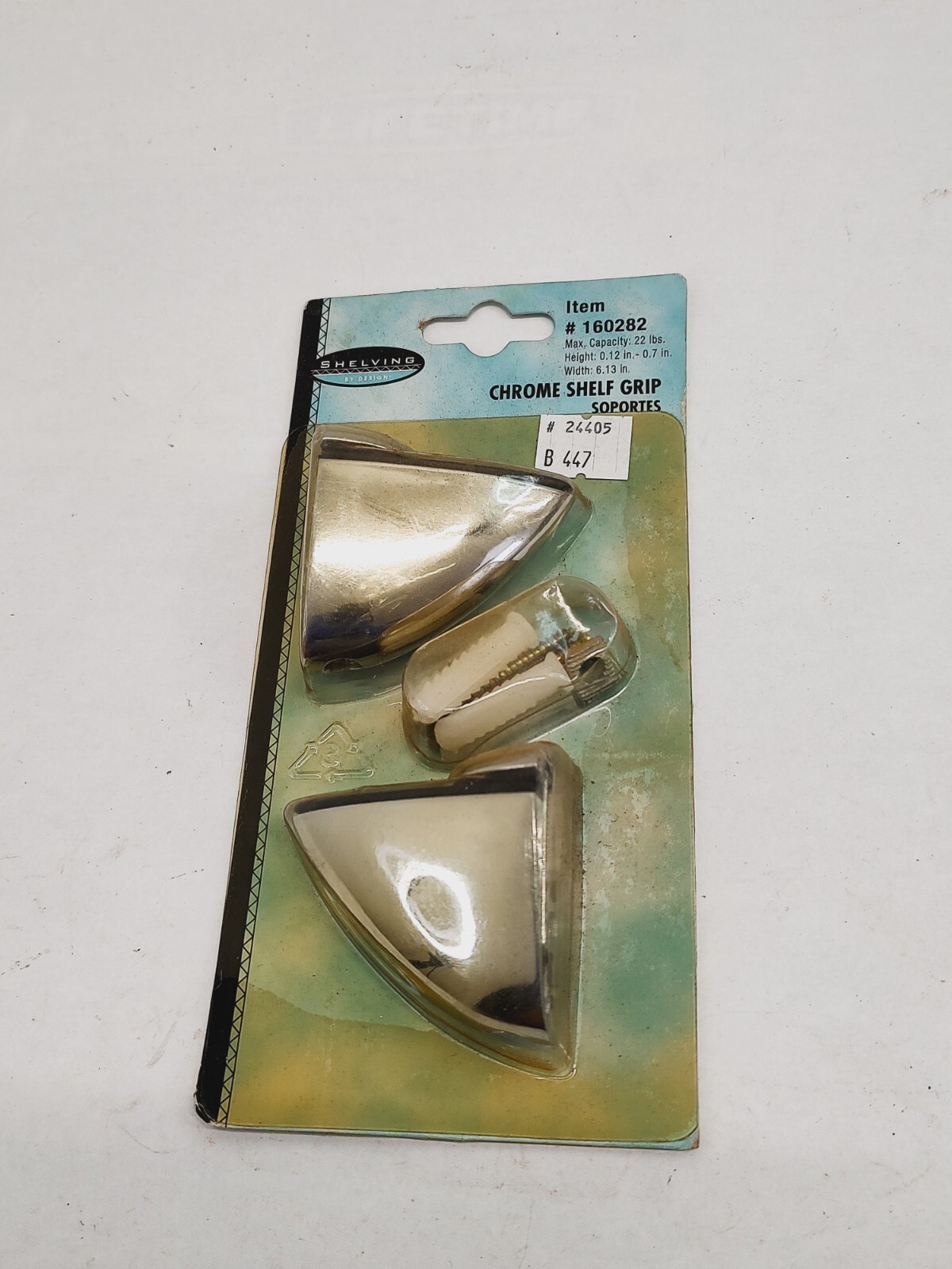 160282 Chrome Shelf Grip Set Indoor Bathroom
