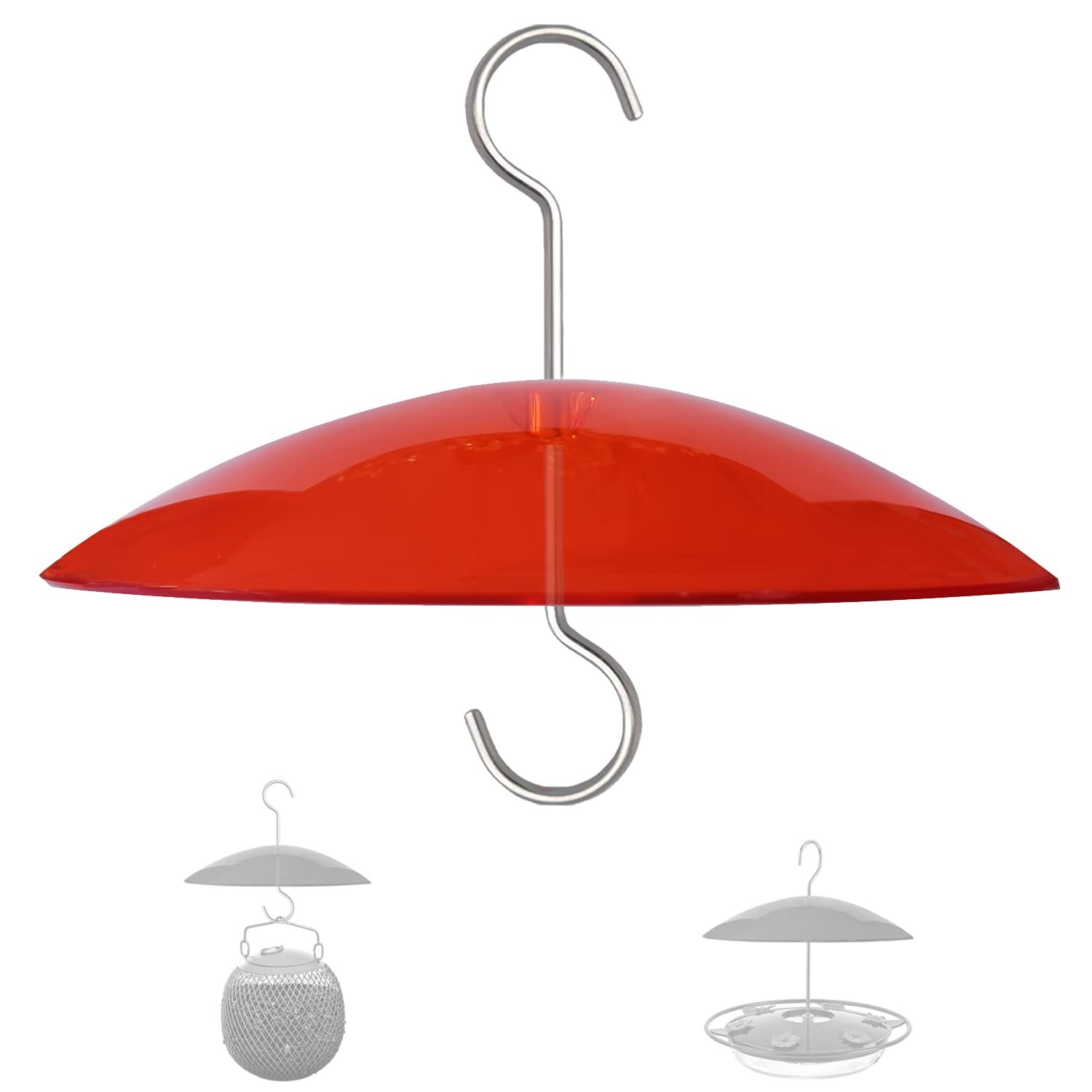 8" Mini Weather Guard for Bird Feeder - Small Protective Dome 1PC/Pack, Red