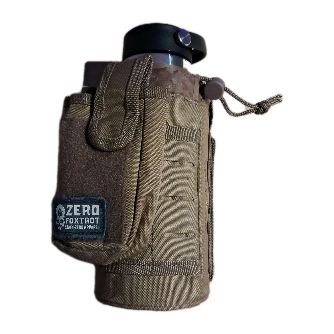 Zero Foxtrot TAC Ruck 32oz. Water Bottle Carrier w/Sleeve  - Cotote Brown NEW
