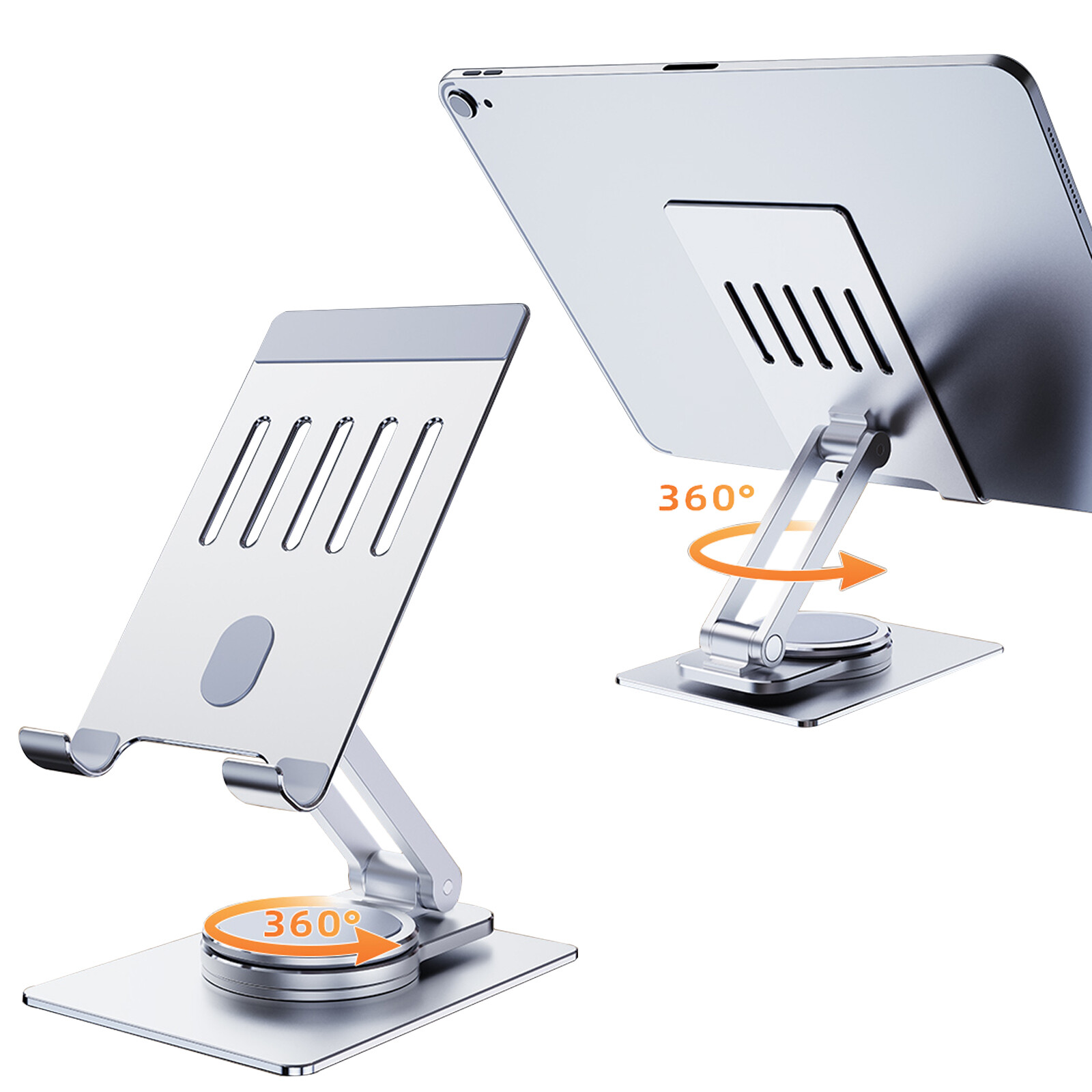 Foldable 360° Rotatable Base Desktop Stand Mount Holder for Tablet PC Cell Phone